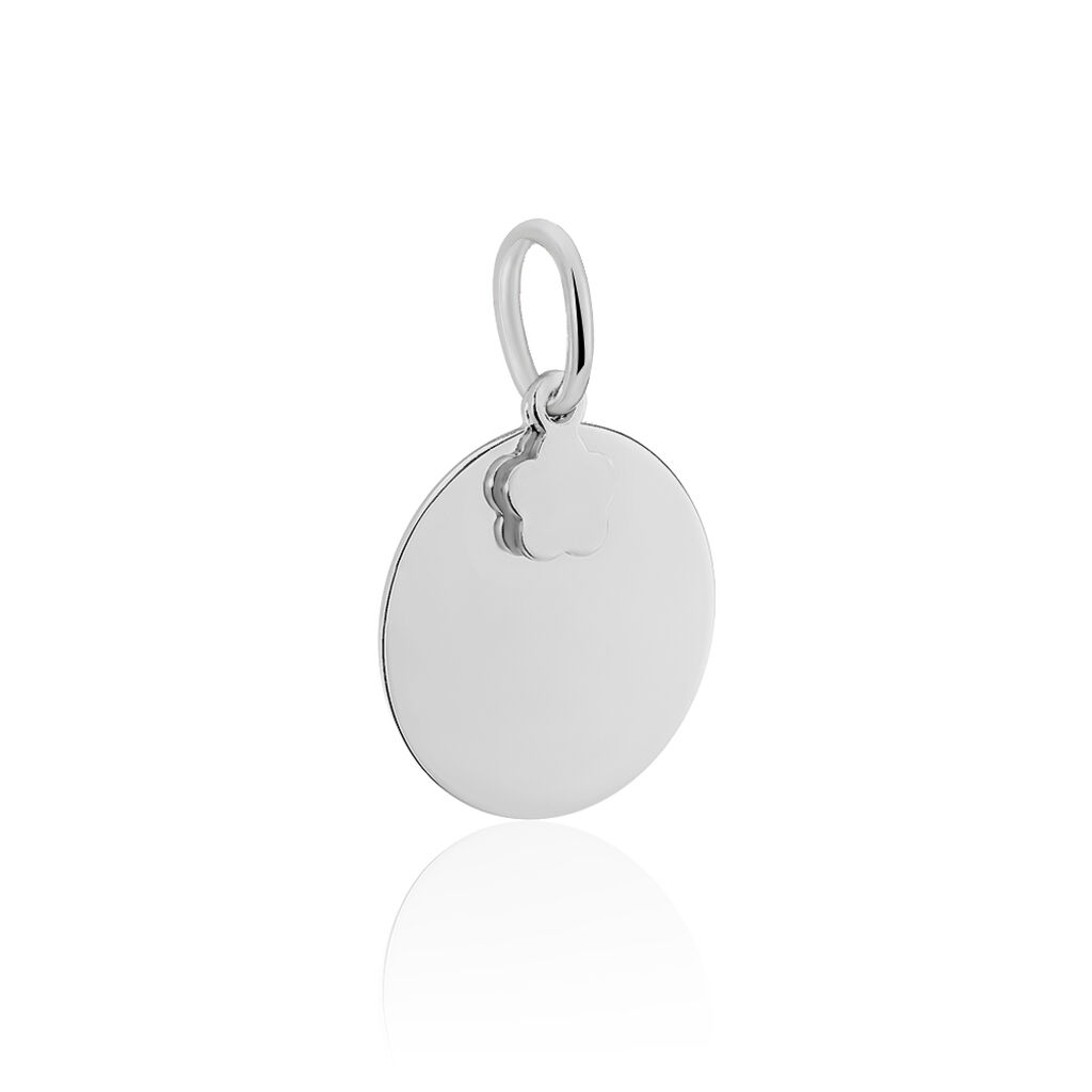 Pendentif Zodiaque Rond Argent Blanc