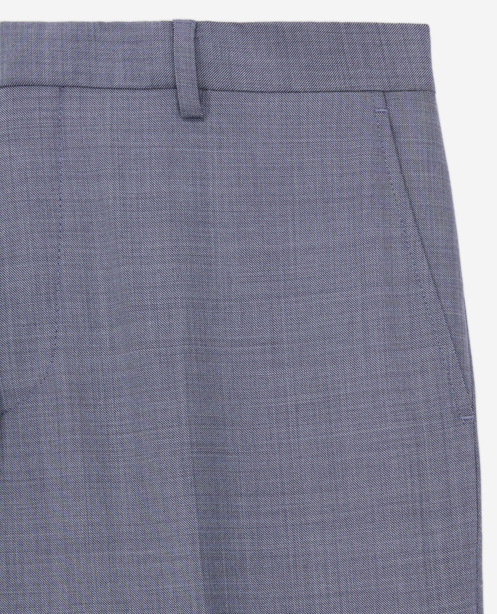Pantalon de costume en laine à carreaux gris et bleus