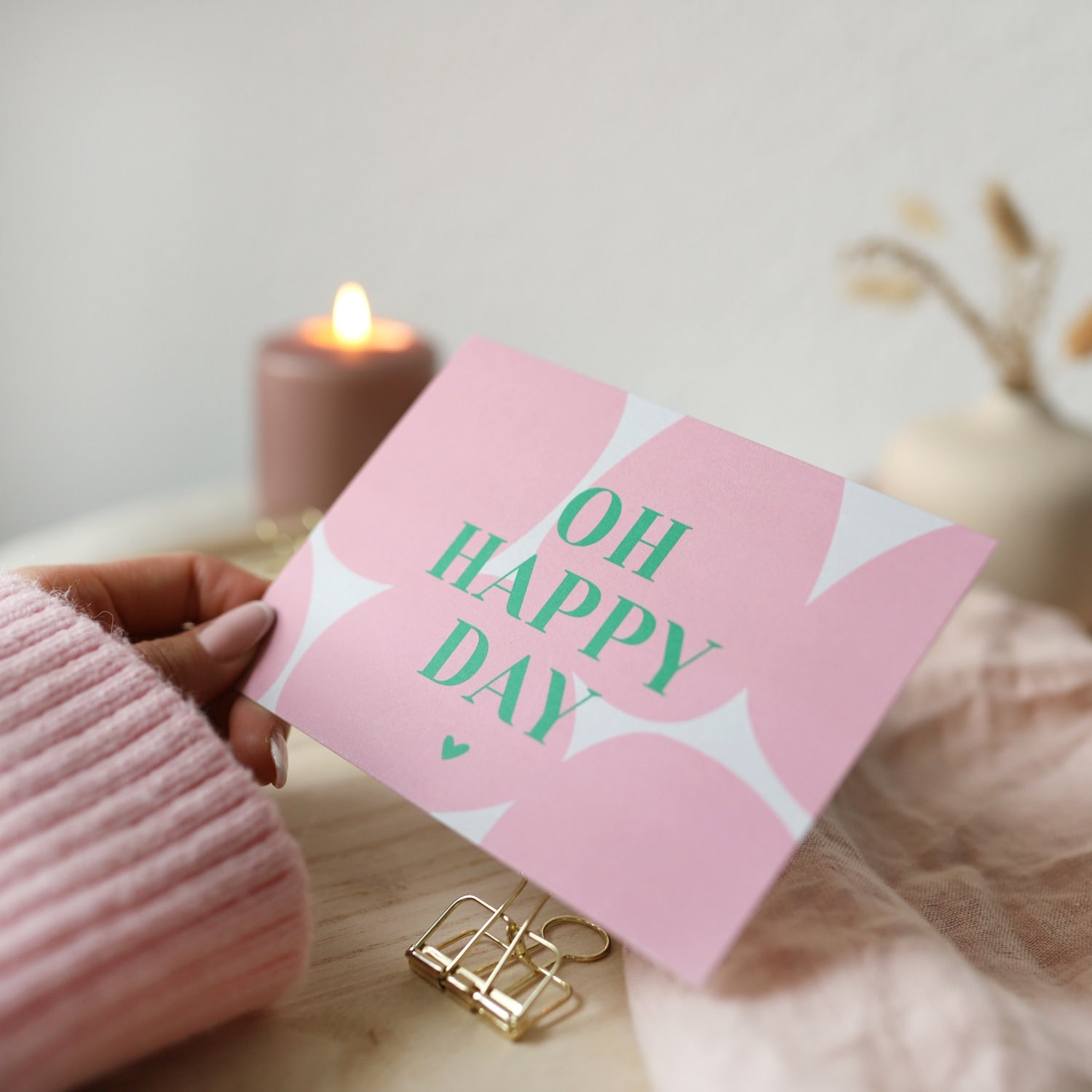 Postkarte „Oh happy day