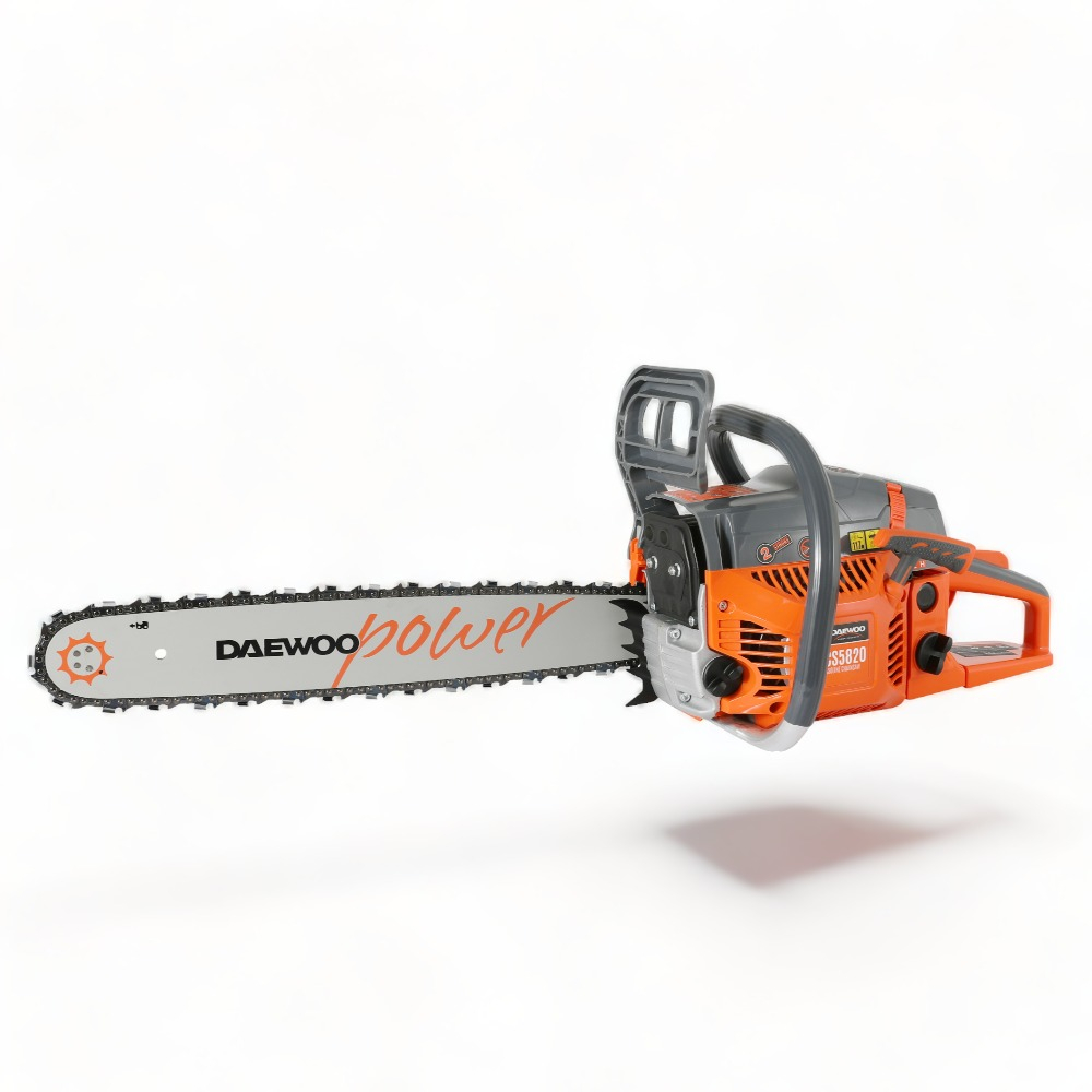 Tronçonneuse thermique professionnelle 54,6cc 3,3cv guide 50 cm anti vibration daewoo dcs5820