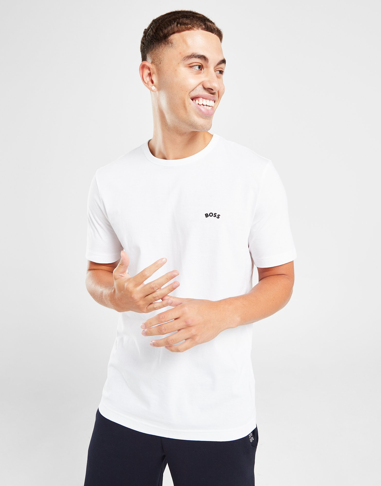 BOSS T-Shirt Logo Incurvé