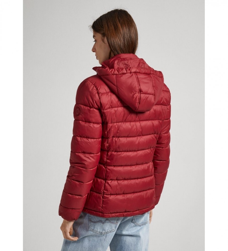 Jaqueta curta Maddie da Pepe Jeans, cor bordô