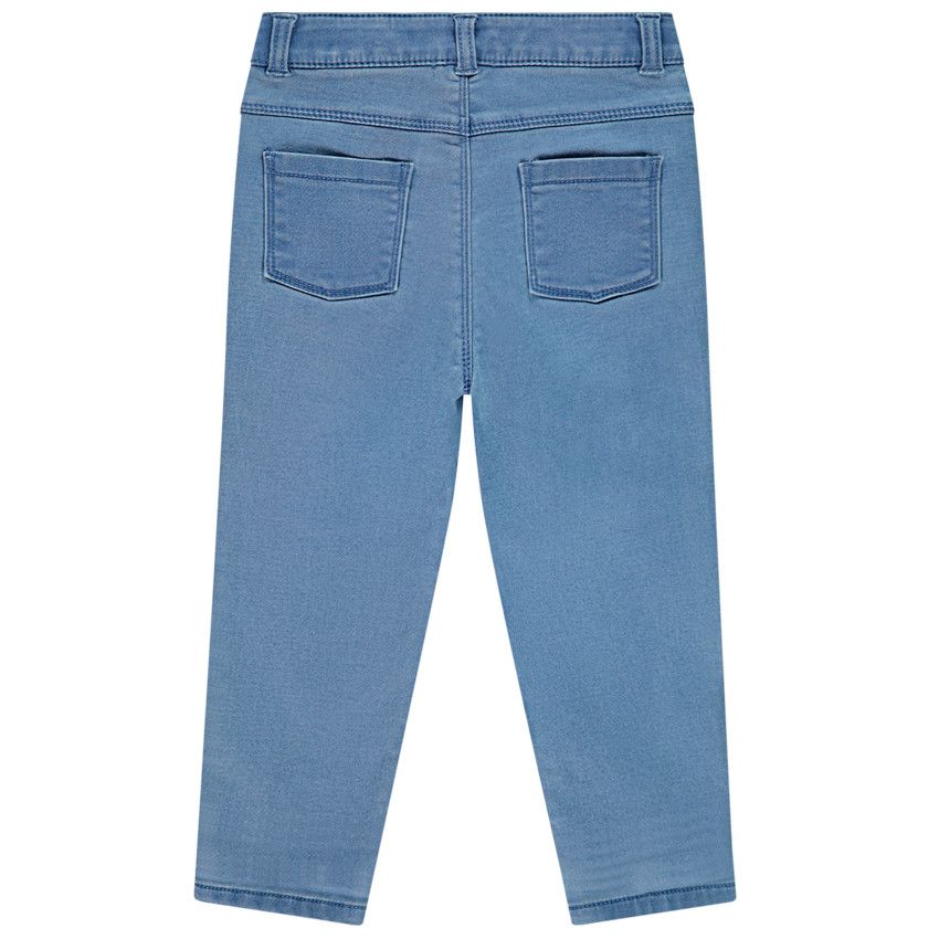 Jean effet délavé pour enfant fille - Bleu