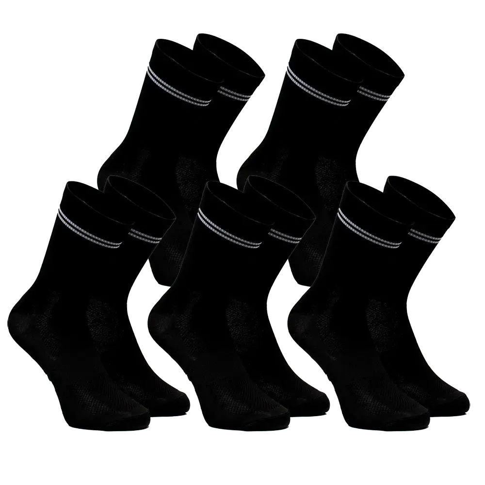FYTS Winter Fietssokken Extra Warm Zwart 5-PACK