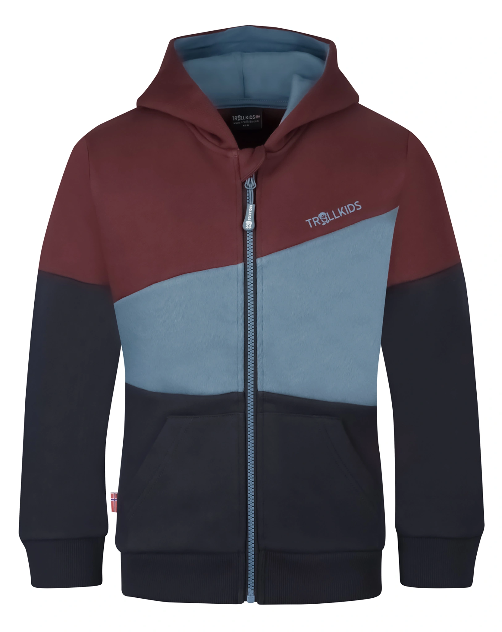 Kapuzen-SweatjaKids ALESUND in chestnut/blue/black