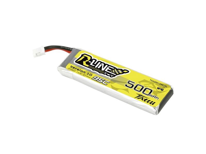 Tattu RC-Akku LiPo 500 mAh 3.7 V 95C R-Line 1S LiPo Akku für Racecopter mit JST-PHR Stecker