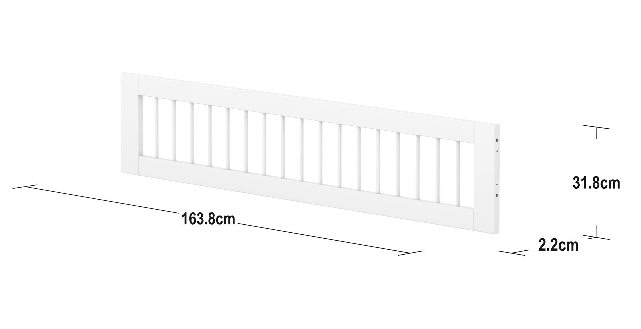 Flexa WHITE Absturzsicherung 3/4 - Weiss / B: 159.0 cm x T: 2.0 cm x H: 32.0 cm