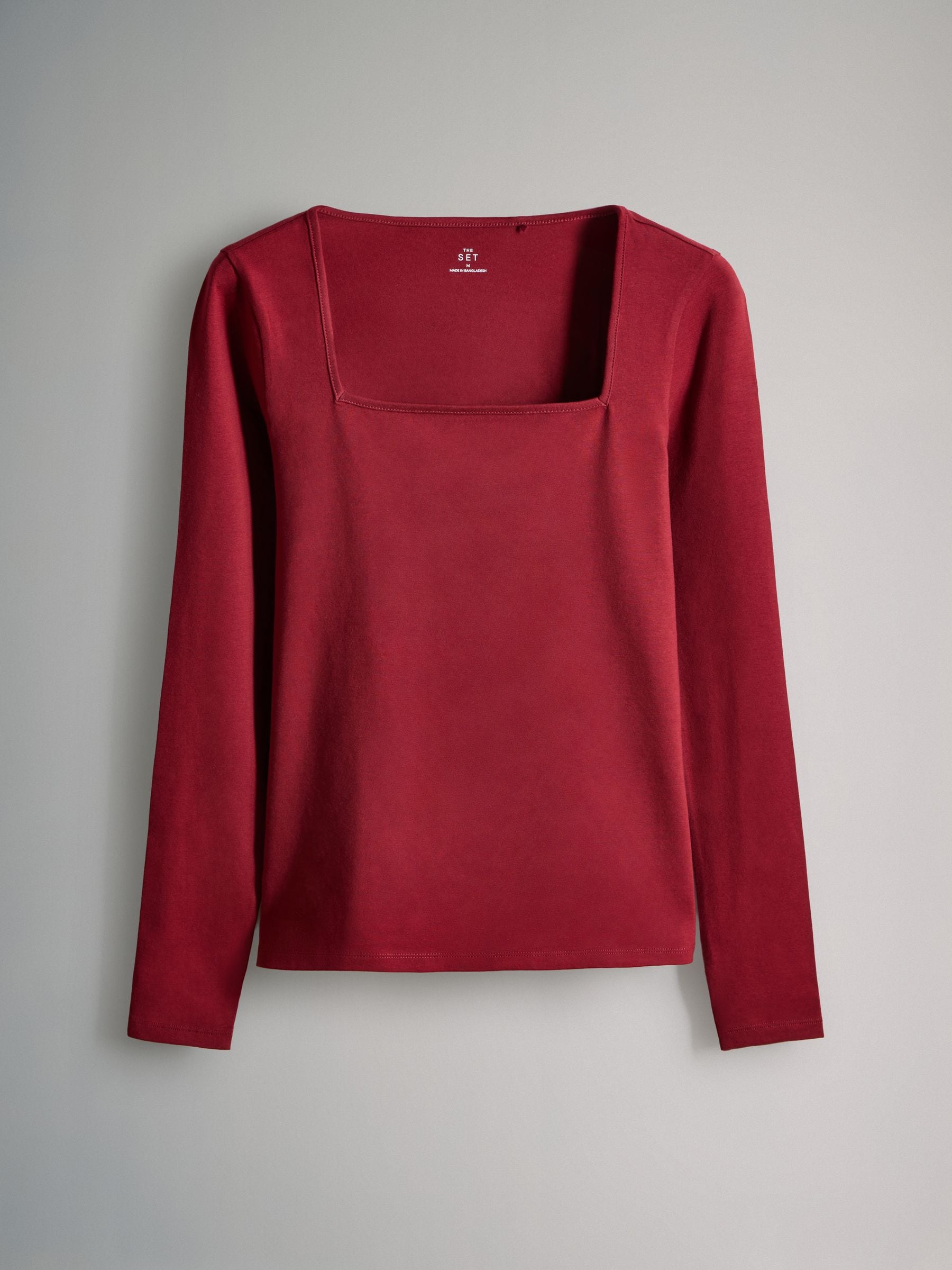 Marineblauw/rood/wit - The Set 3 Pack Square Neck Long Sleeve T-Shirts