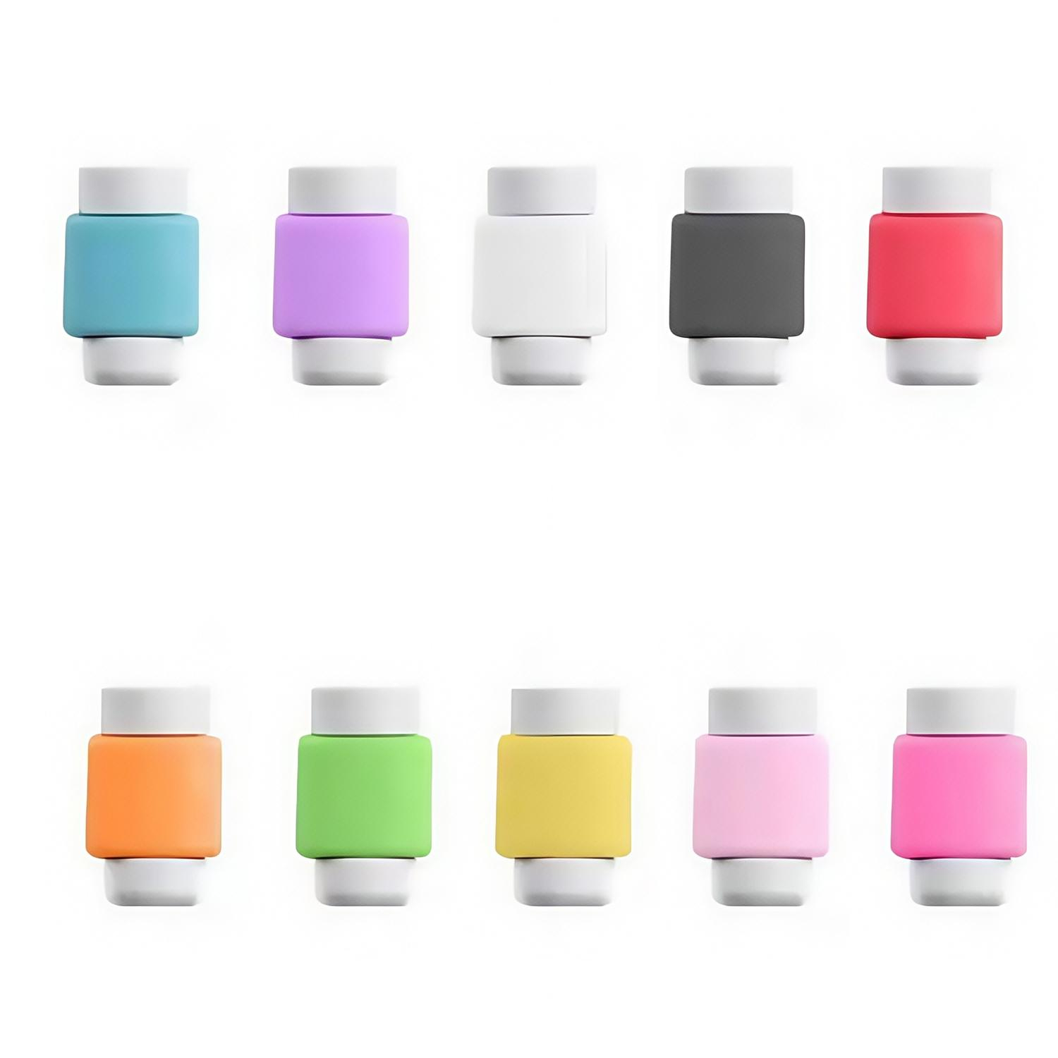 (10er Set) USB C / Lightning Kabel Bruchschutz / Halter / Kabelbeisser Schraube - Assortiert