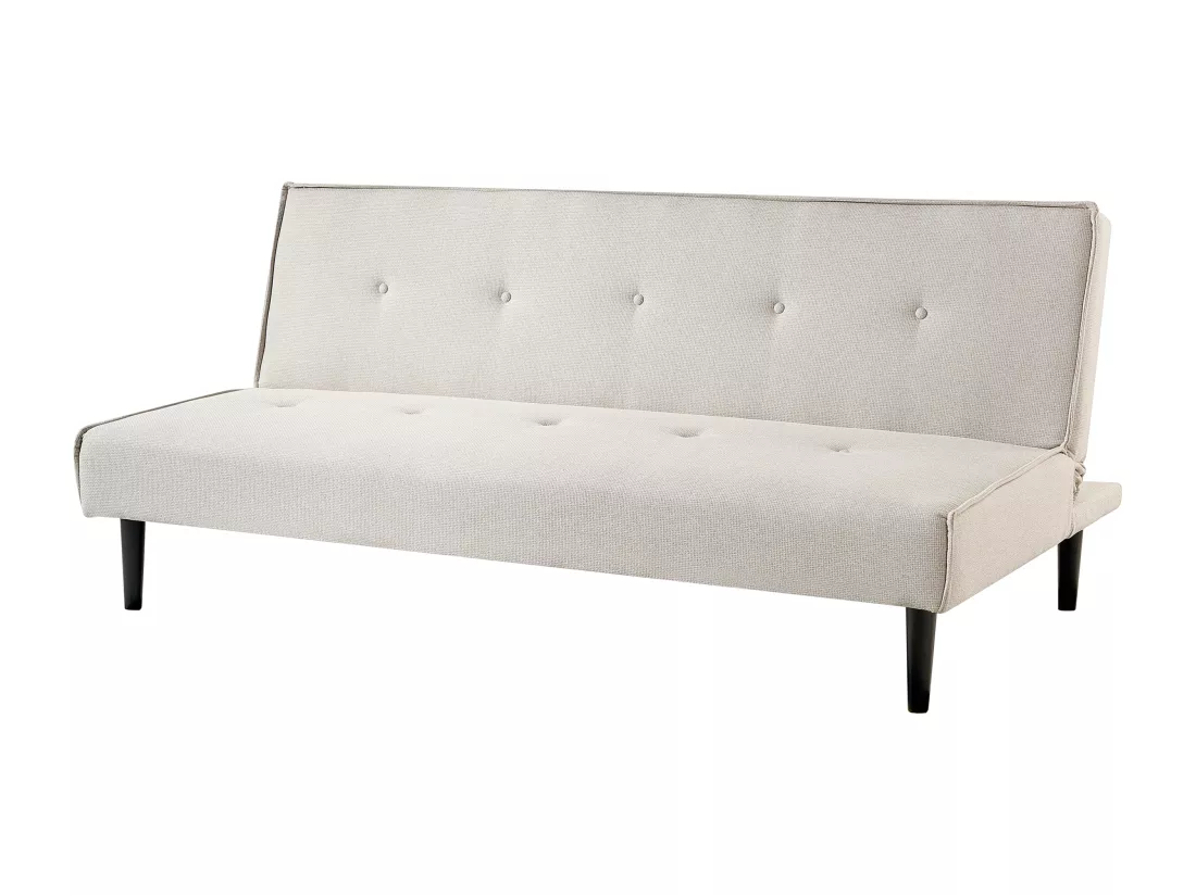 Canapé-lit 3 places en tissu beige clair VISBY