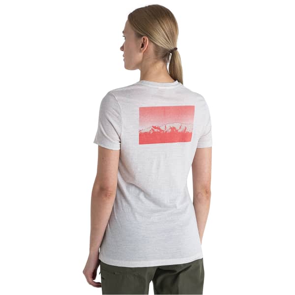 T-shirt randonnée ICEBREAKER W MERINO 150 TECH LITE III SS TEE NATURAL RUN CLUB 2.0 ECRU HEATHER