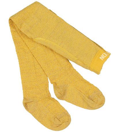 Melton Strumpfhosen - Gelb m. Glitzer/Muster