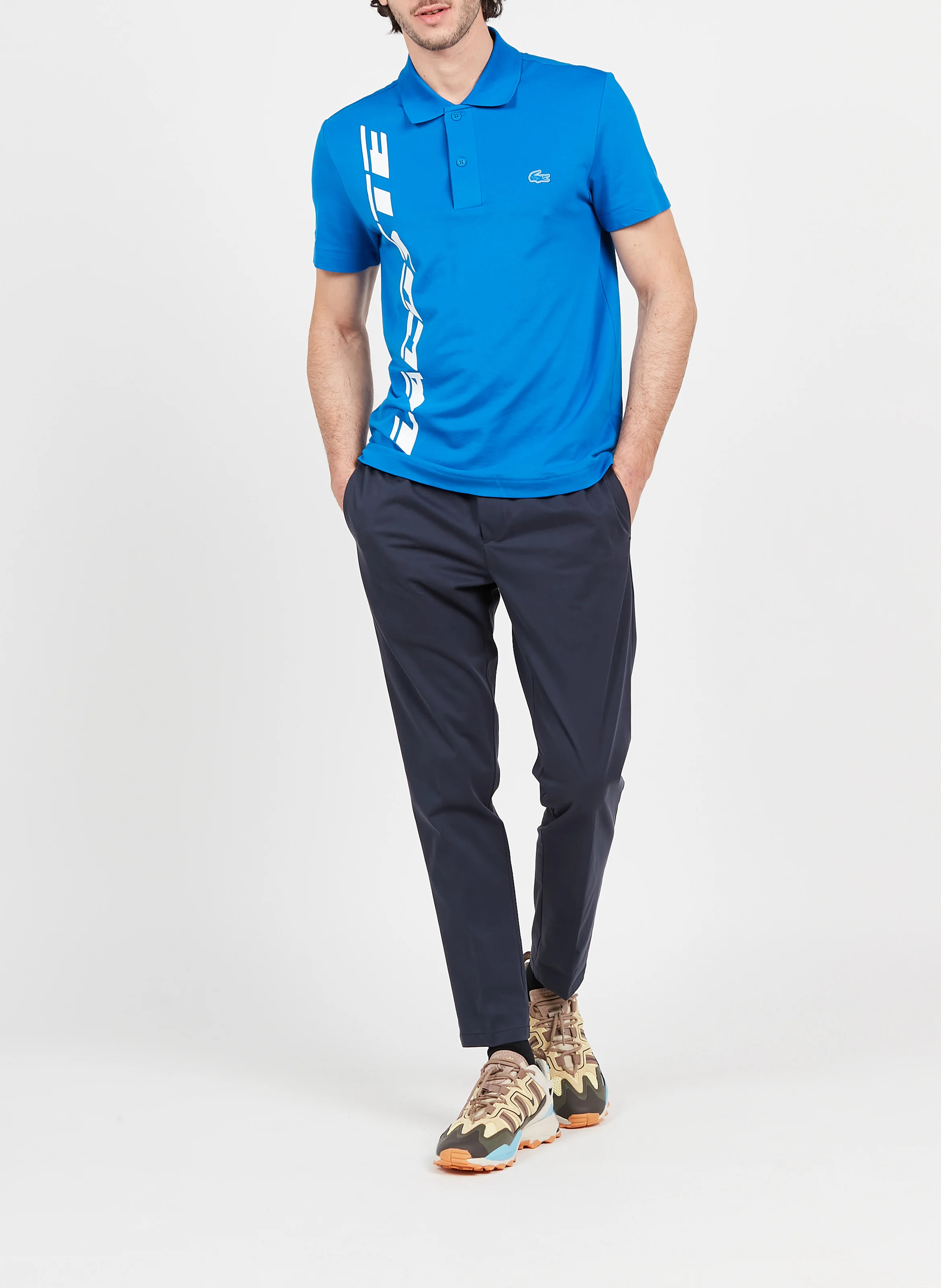 SMITHY - Pantalon droit en coton mélangé| Bleu