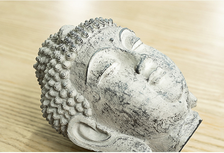 (11x16cm) Buddha Kopf Home Dekoration Garten Accessoire in Stein Optik