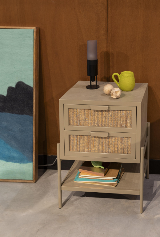 Dutchbone Yasu nachtkastje beige