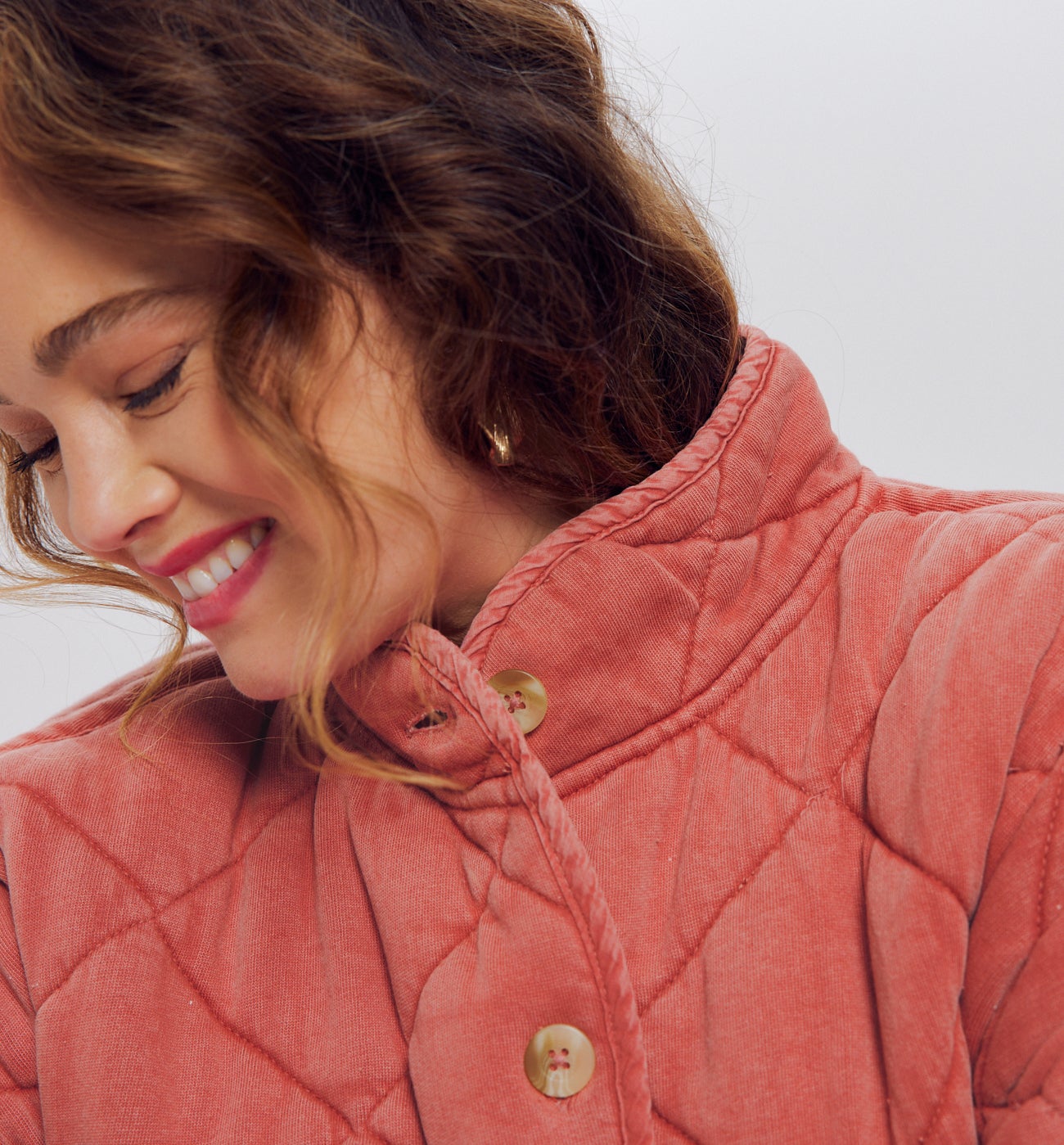 Veste matelassée unie Femme - Framboise