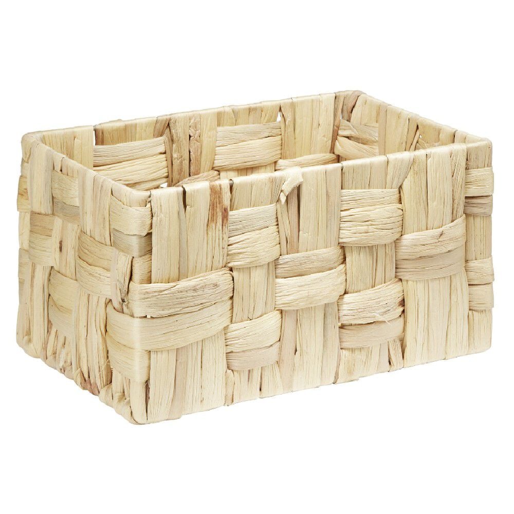 Petite panière rectangulaire tressée en jonc