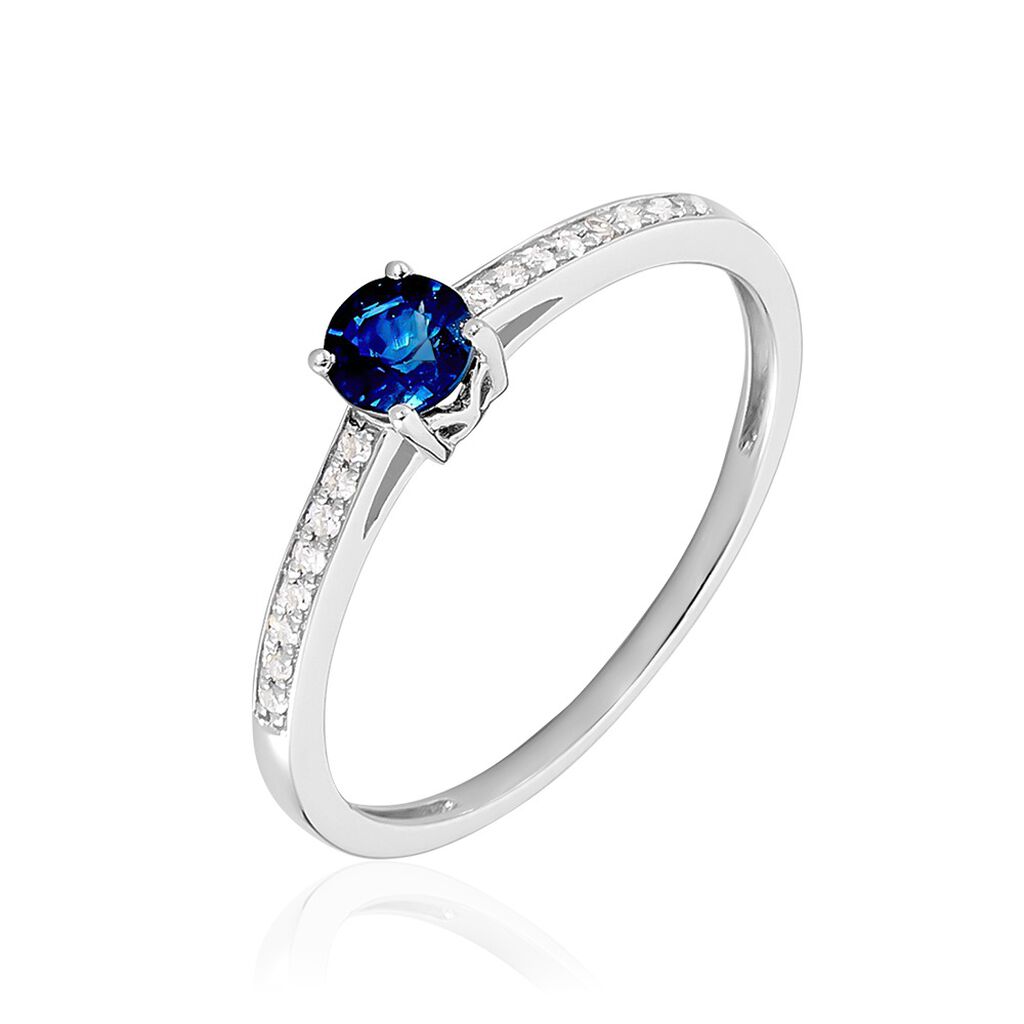 Bague Hardy Or Blanc Saphir Diamant