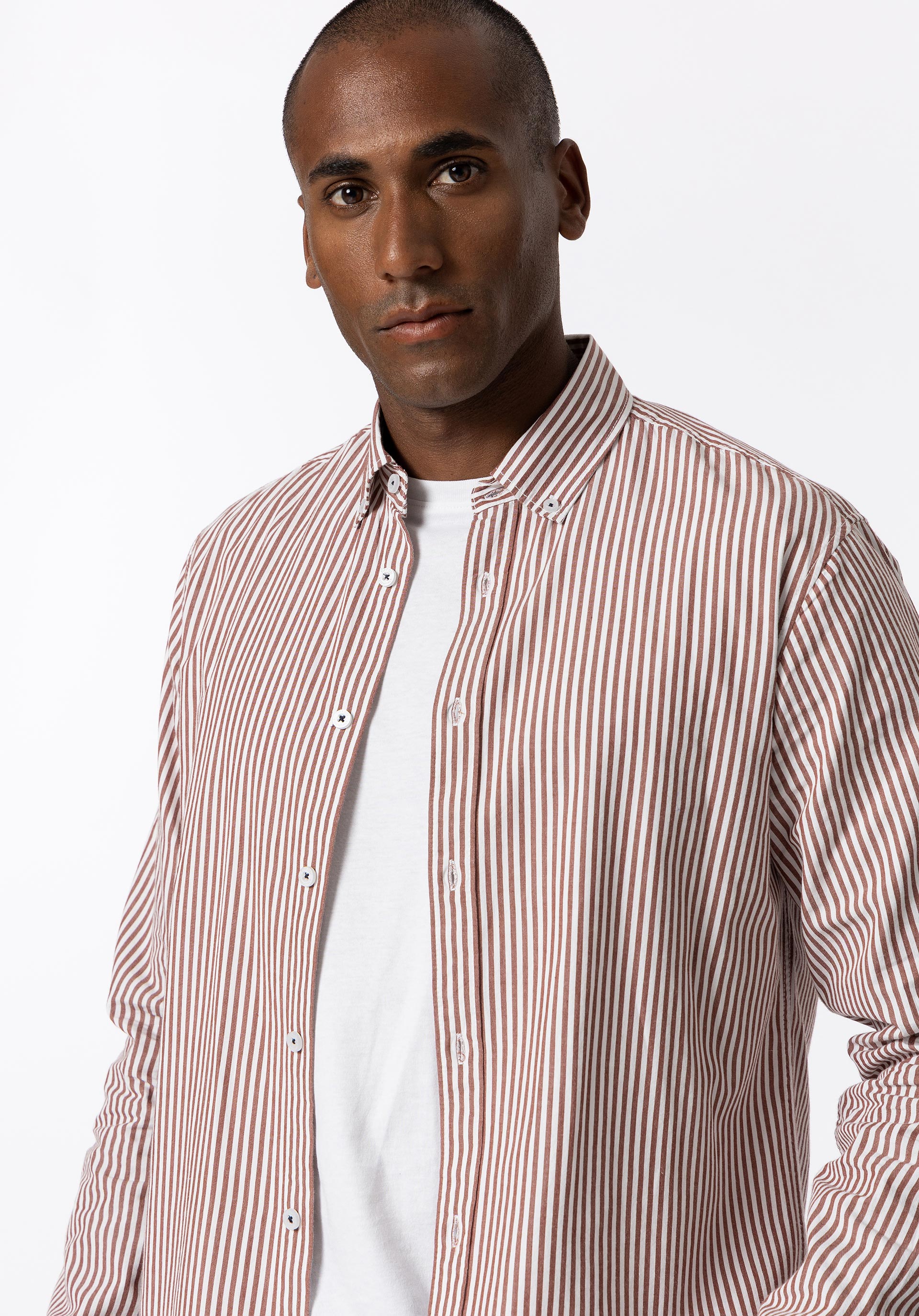 Camisa de Popelina às Riscas