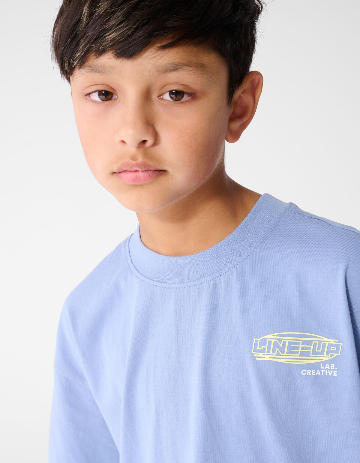 Line Up Artwork T-shirt Blauw