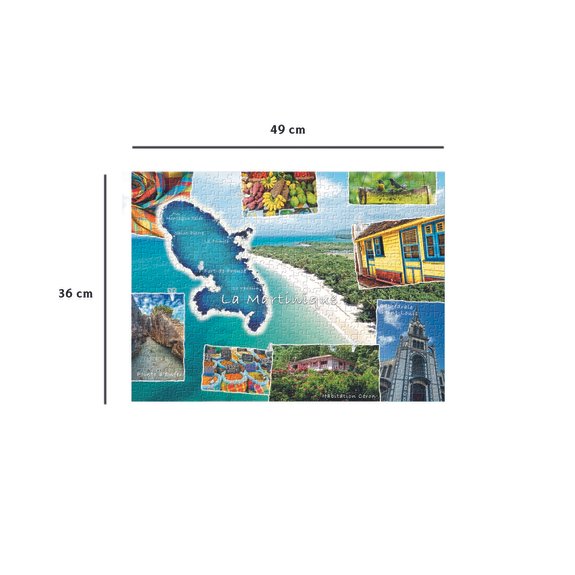 Puzzle 500 pièces Carte postale de la Martinique