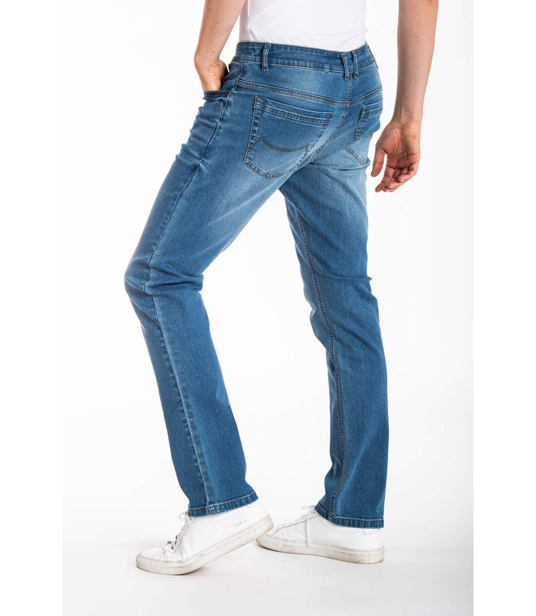 Smartphone jeans RL70 Fibreflex® stretch brossé BLEU