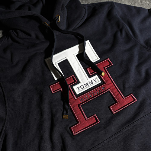 Sweat Capuche Lux Monogram 8187 Bleu Marine