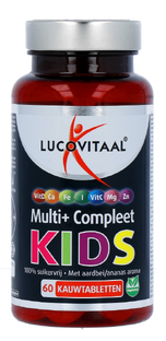 Lucovitaal Multi  Compleet Kids Kauwtabletten Aardbei Ananas 60KTB
