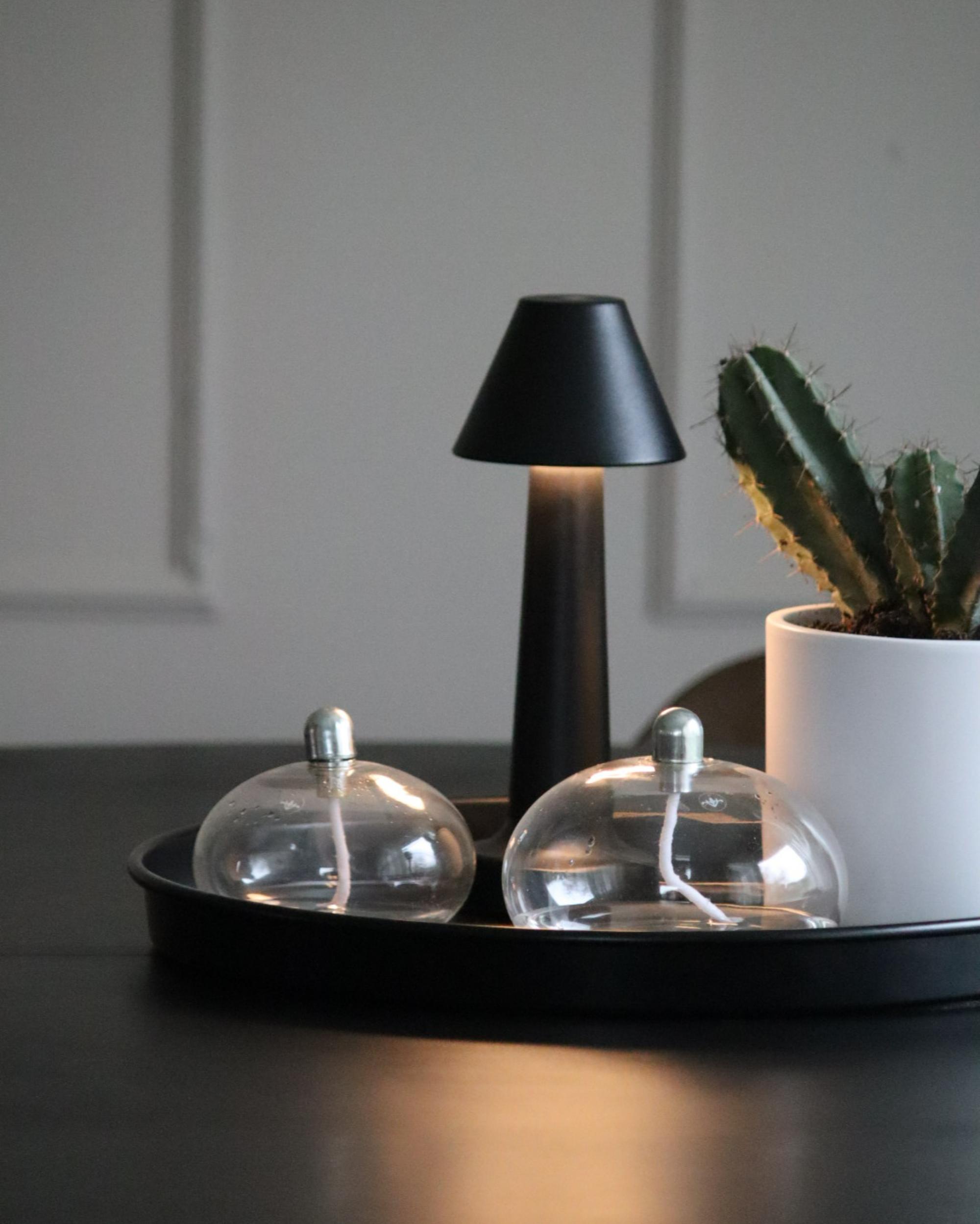 Set van 2 draadloze LED tafellampen JOANES met dimmer Metaal Zwart