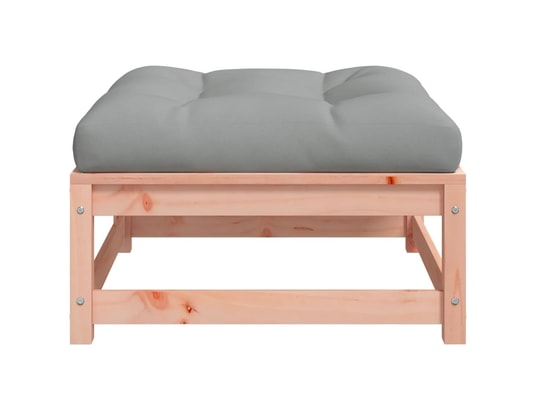 VIDAXL - Pouf Repose-pied de jardin avec coussin bois massif douglas