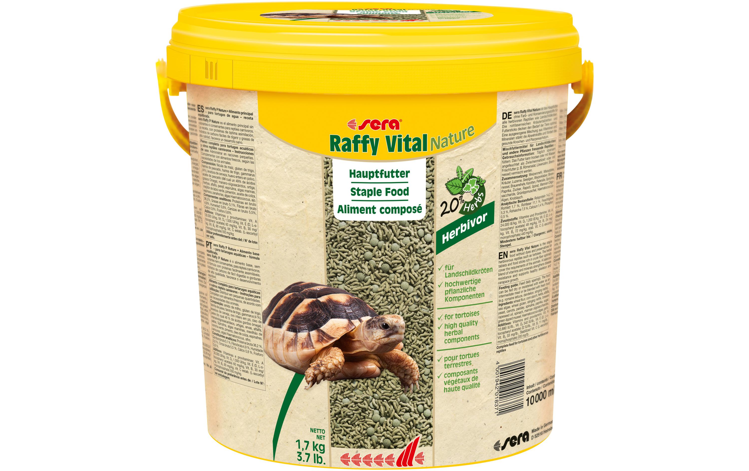 Hauptfutter Raffy Vital Nature, 10'000 ml, 1.7 kgMischfuttermittel für alle Landschildkröten