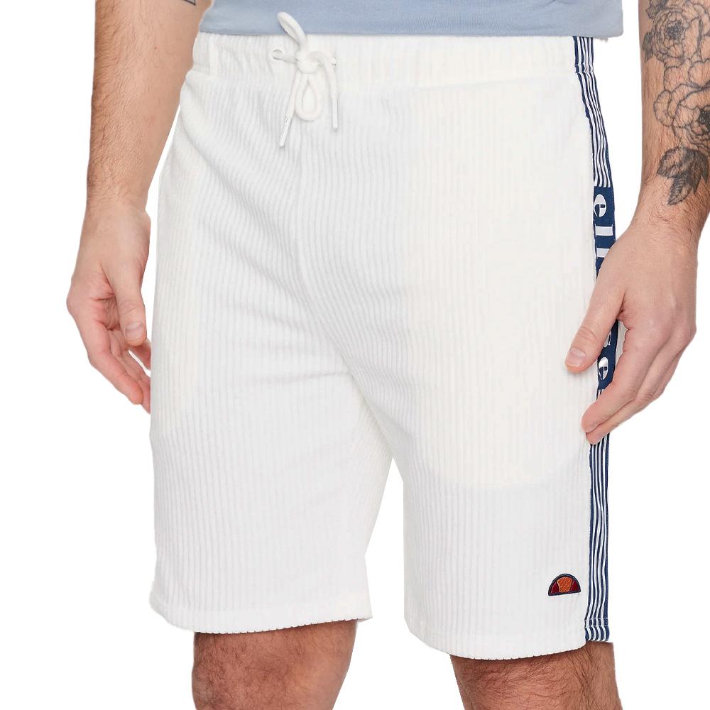 Ellesse Short Blanc en Velours Côtelé Blanc Homme Ellesse Tomatro