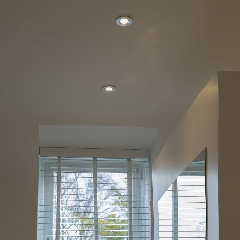 Moderne inbouwspot staal rond IP44 - Xena