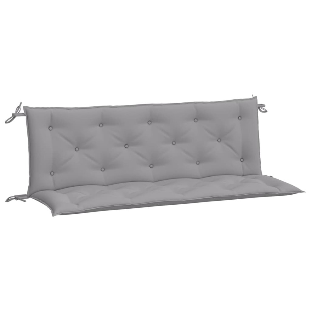 Coussins de banc de jardin 2 pcs gris 150x50x7 cm tissu oxford