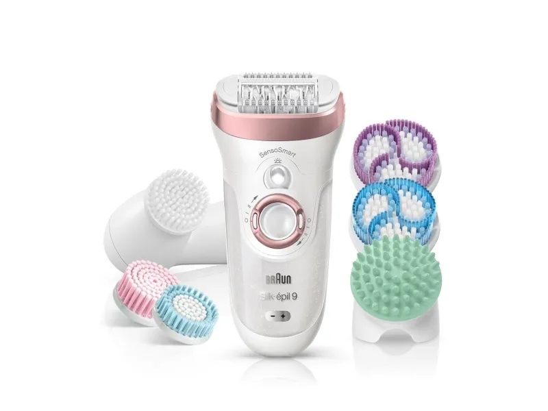 Braun Silk-épil 9 Silk-épil 9-970 S, Roseguld, Hvid, 40 pincetter, Batteri, Indbygget batteri, 2 t, 50 min.
