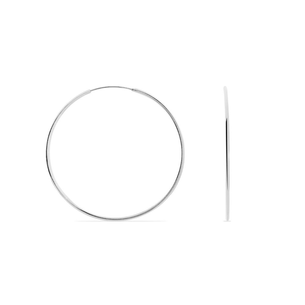 Créoles Argent Blanc Olympia