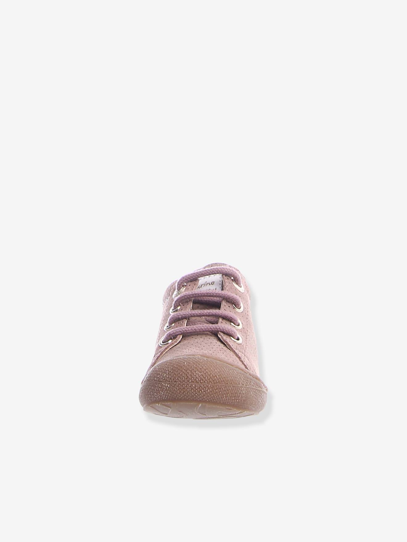 Sapatinhos para Bebê Cocoon Fantaisie NATURINO® Primeiros Passos Estampa Rosa Claro
