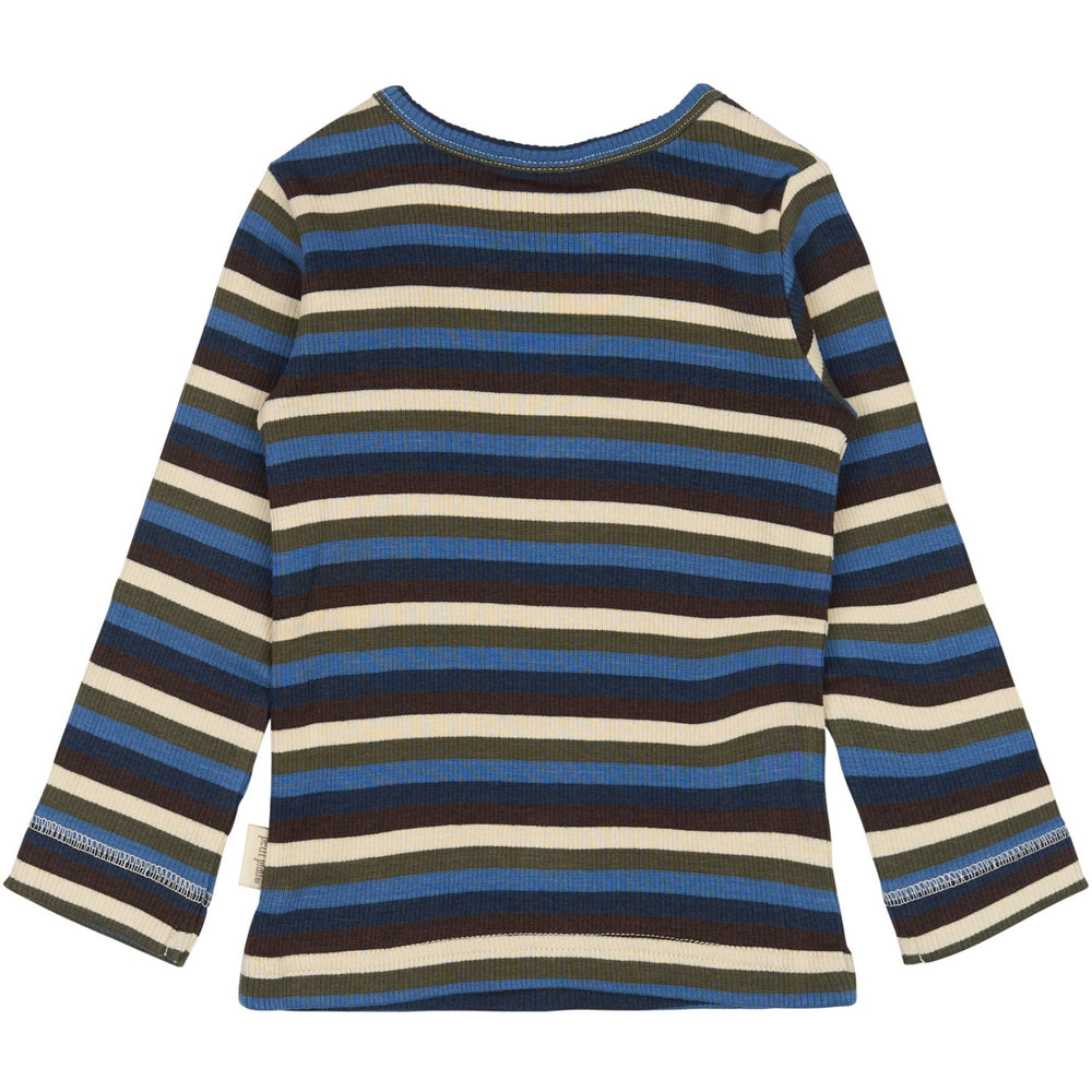 Køb Petit Piao True Navy Multistripe T-shirt L/S Modal Multi Striped