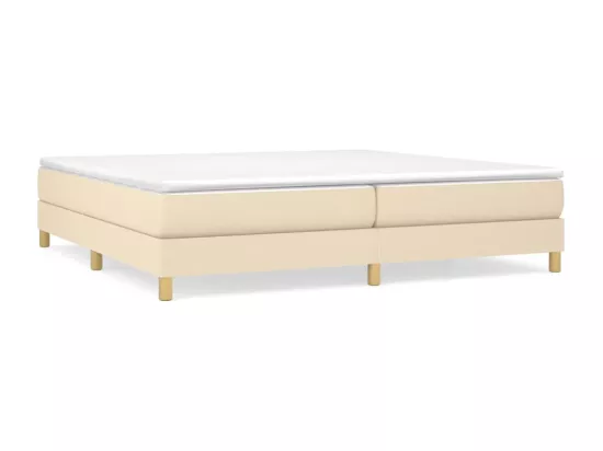 Sommier à lattes de lit Crème 200x200 cm Tissu
