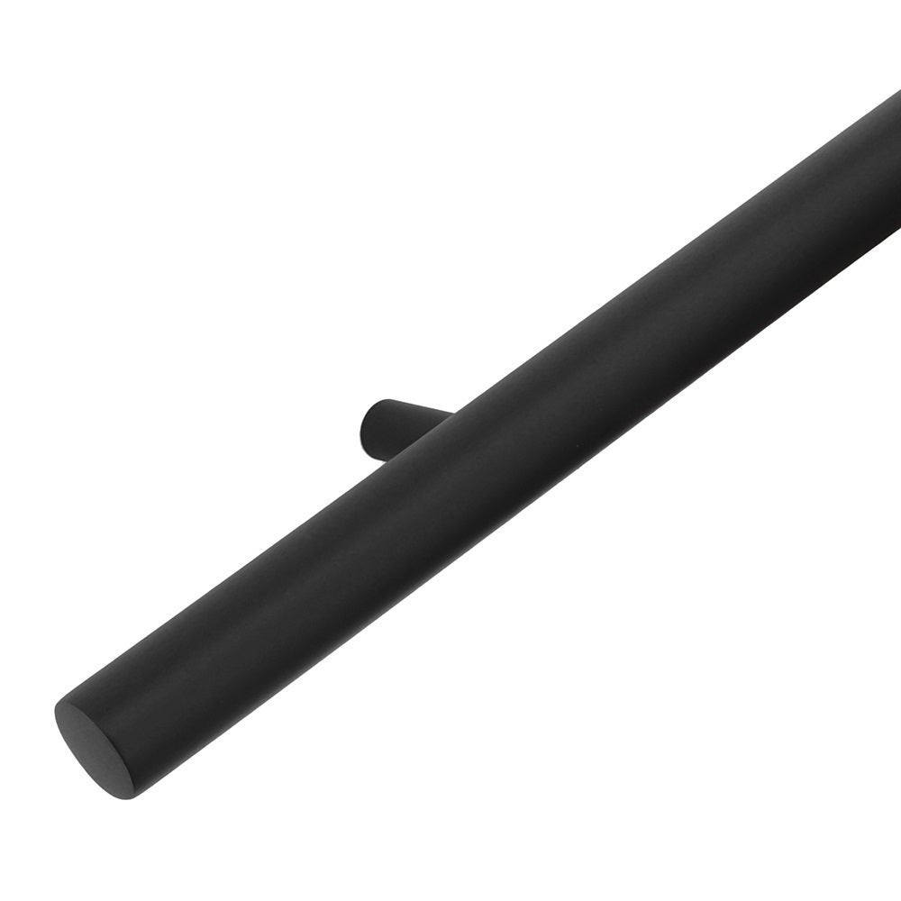 Design leuning, zwart - 100 cm + 2 beugels