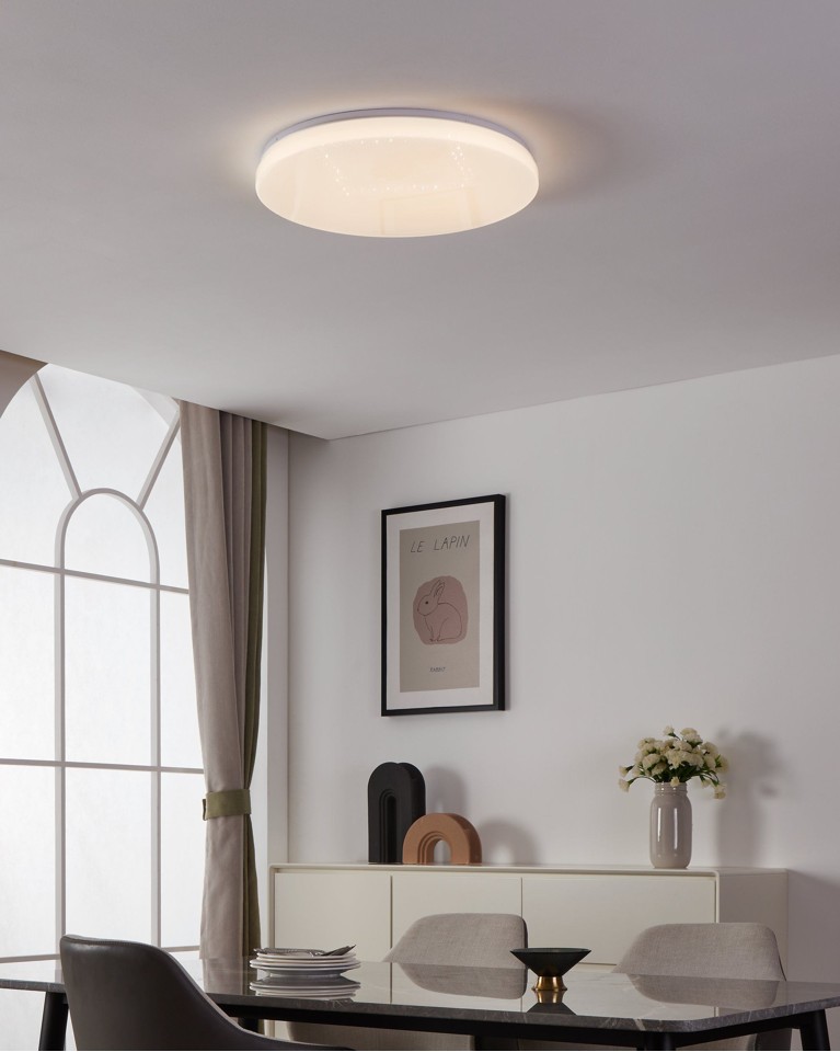 EGLO - Totari-Z plafond hvid m/krystaleffekt Ø53 - TW - Zigbee, Bluetooth