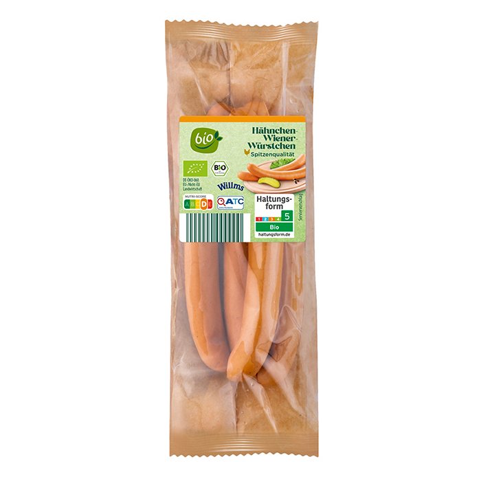 BIO Bio-Wurstspezialitäten 200 g, Hähnchen Wiener