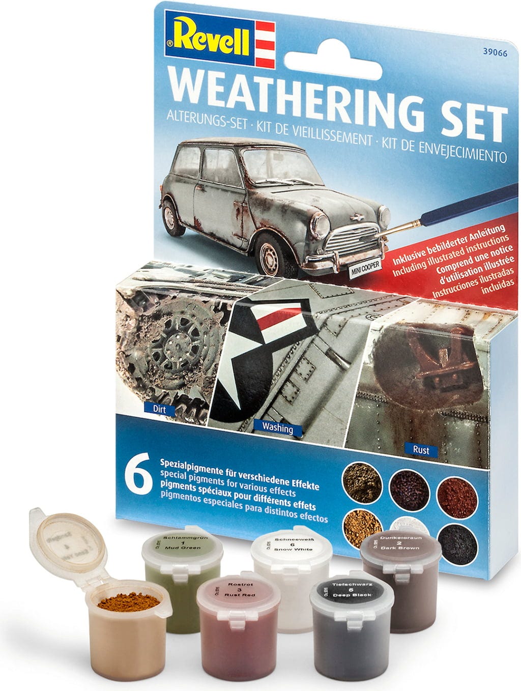 Revell  Weathering Set (6 Pigmente)    Das Set um Ihre Modelle zum Leben zu erwecken
