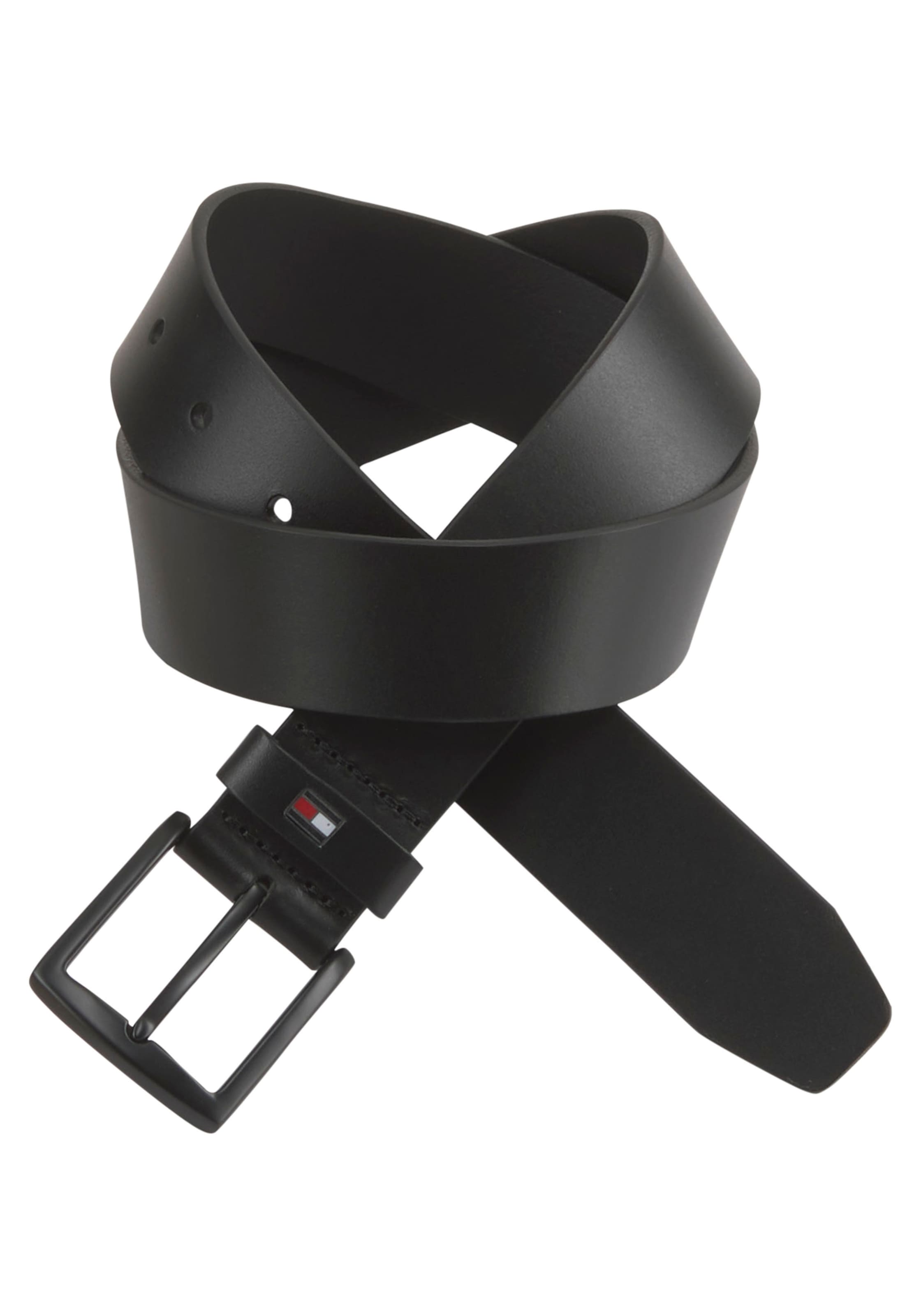 Tommy Hilfiger Ledergürtel »Denton Matte 3,5 cm breit«, mit mattschwarzer Schnalle