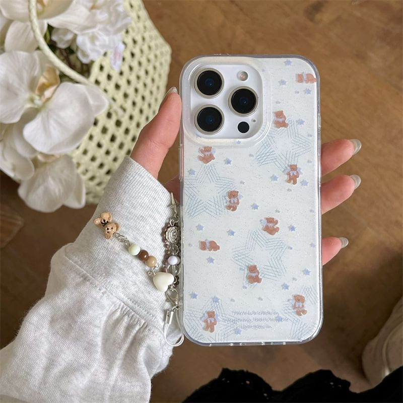 Elliure - Beren telefoonhoesje / bandje / bedel / set - iPhone 16 Pro Max / 16 Pro / 16 Plus / 16 / 15 Pro Max / 15 Pro / 15 Plus / 15 / 14 Pro Max / 14 Pro / 14 Plus / 14 / 13 Pro Max / 13 Pro / 13