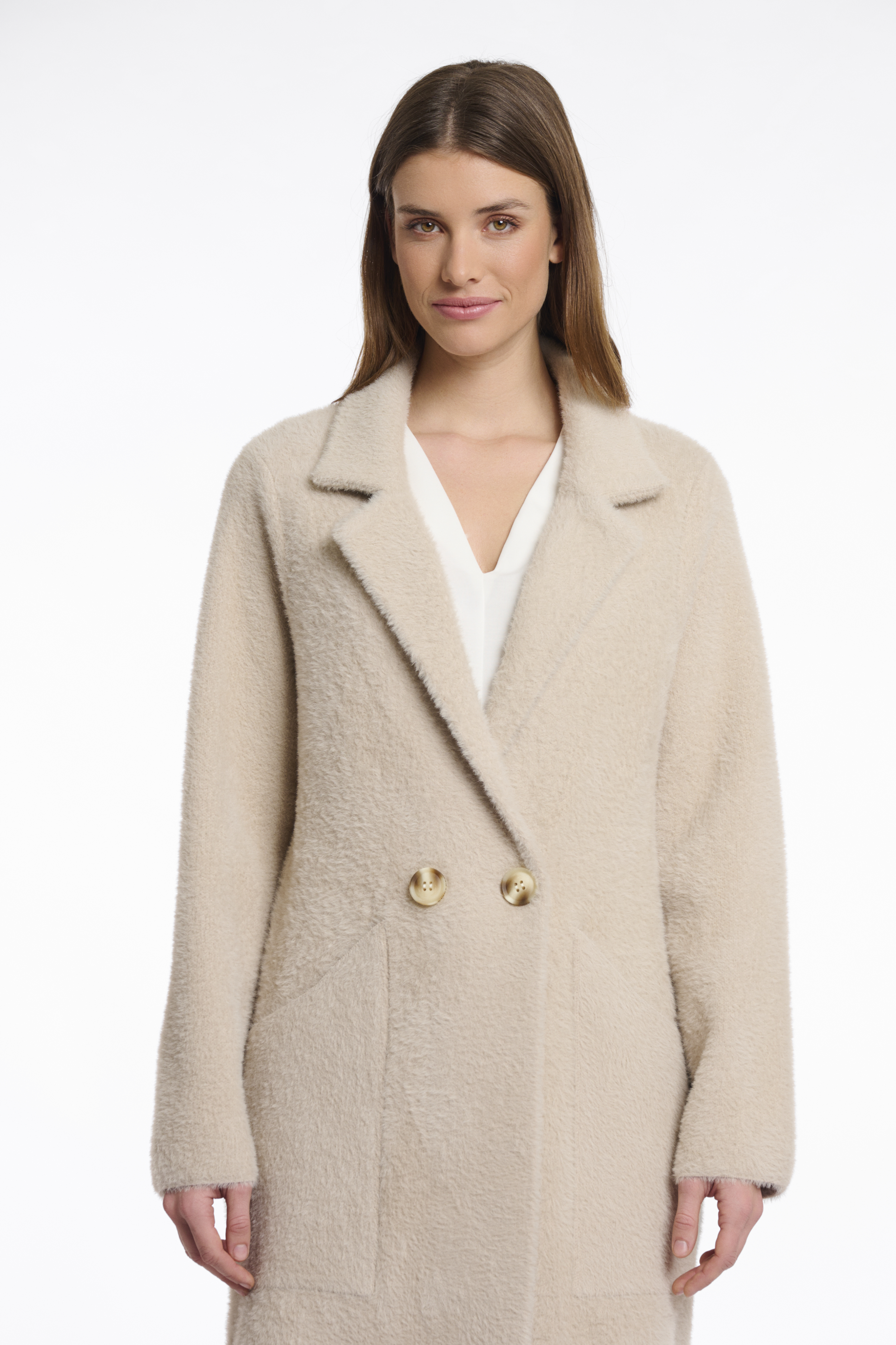 Rino & Pelle – Madina Double Breasted Cardigan - Stone