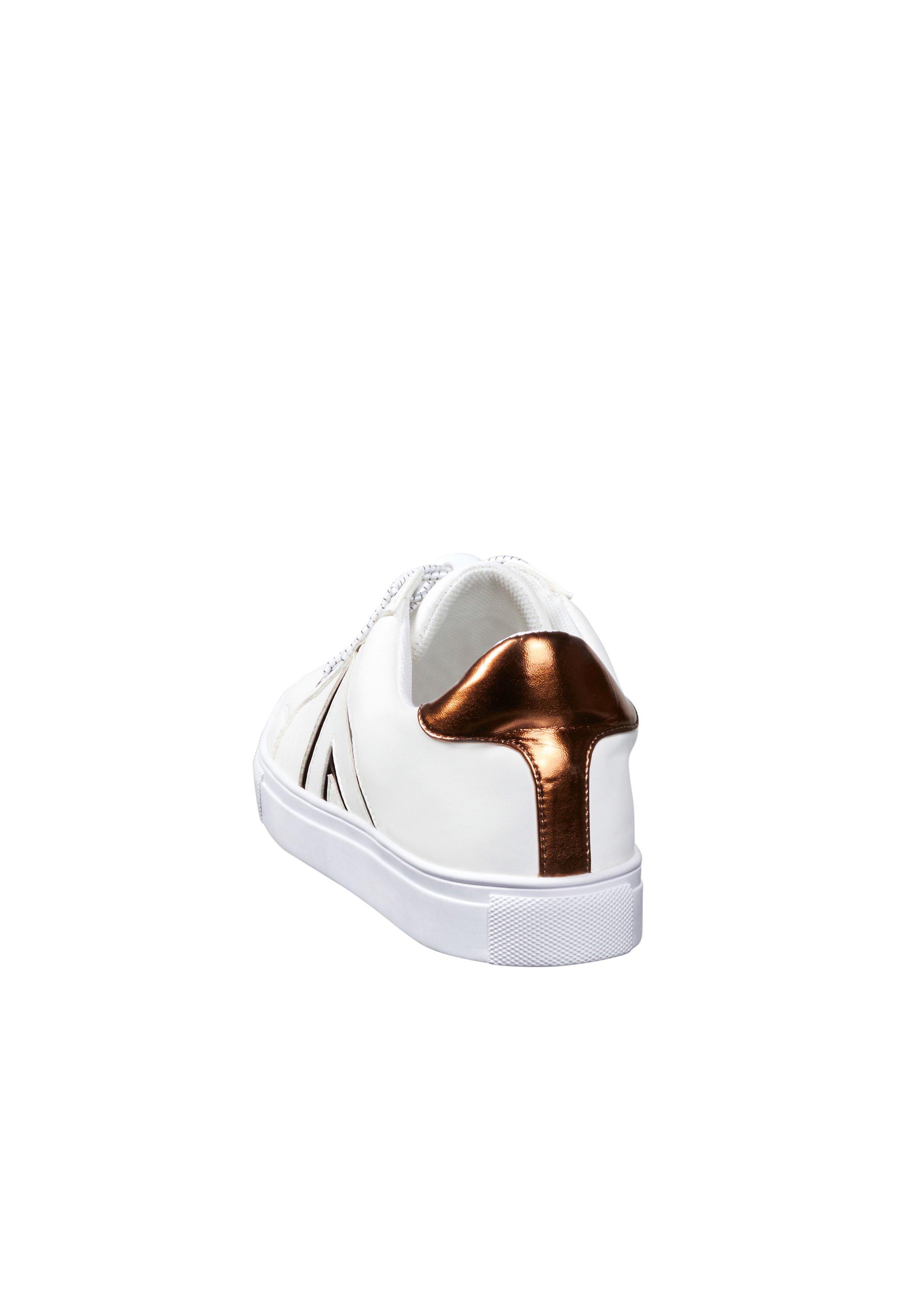 Sneaker mit goldfarbenen Kontrastdetails