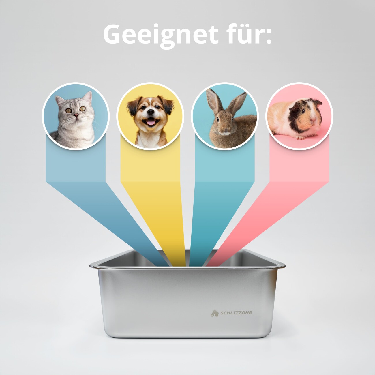 Schlitzohr Premium Edelstahl Katzentoilette Lotte - XXL