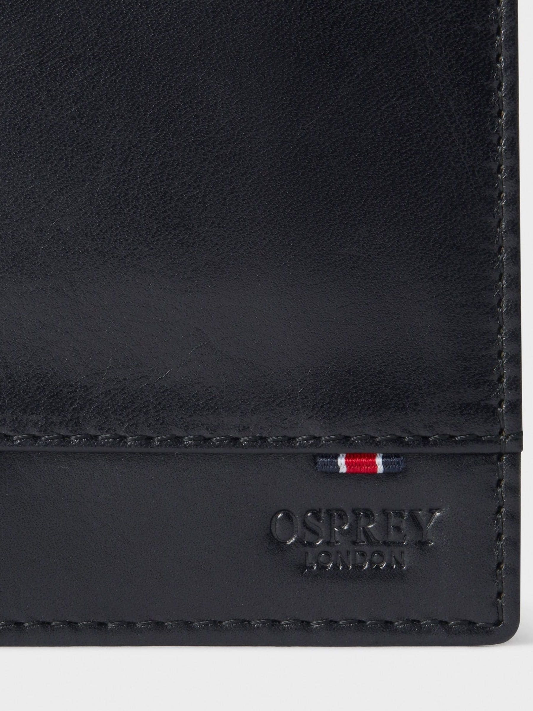 Zwart - Osprey London - Micro-leren nette portemonnee