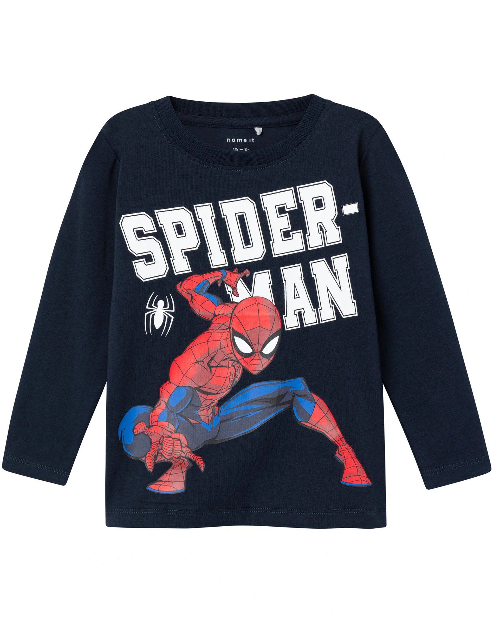 Langarmshirt NMMNAZA SPIDERMAN in dark sapphire